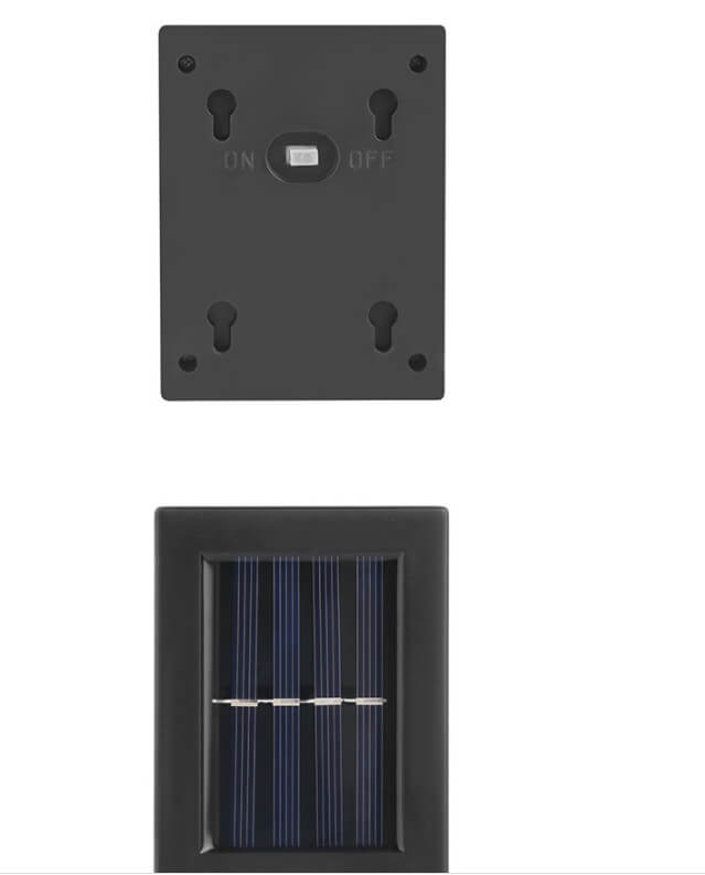 Melvane – Modern Square 2 Light LED Solar Wall Sconce Lamp