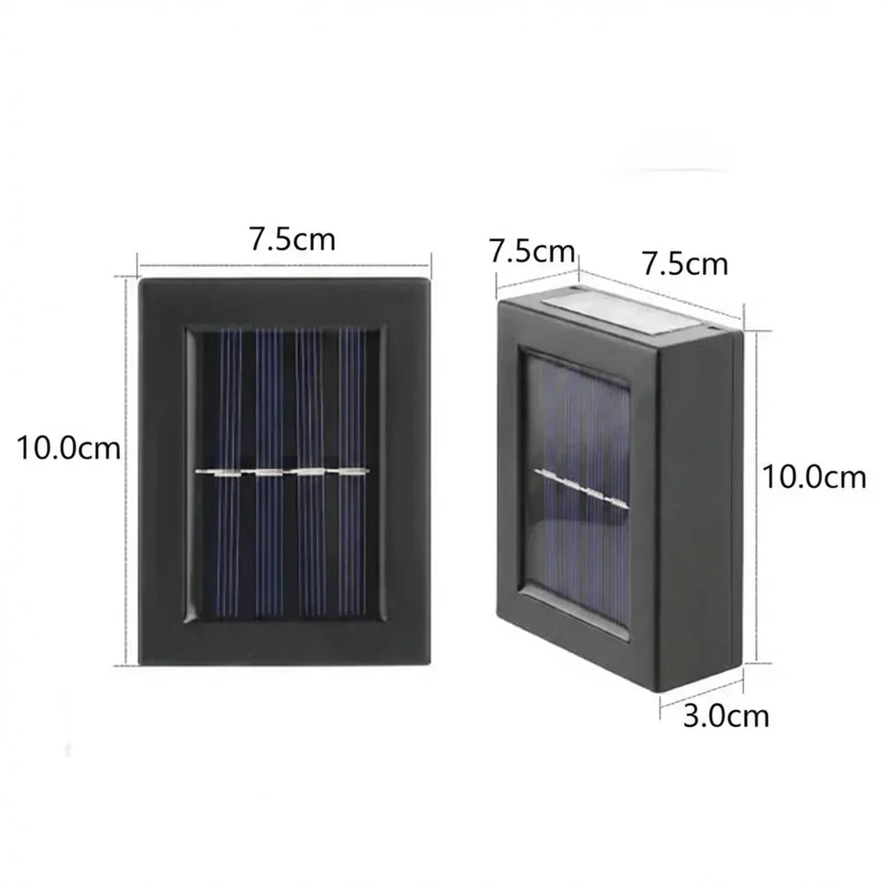 Melvane – Modern Square 2 Light LED Solar Wall Sconce Lamp