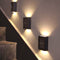 Melvane – Modern Square 2 Light LED Solar Wall Sconce Lamp