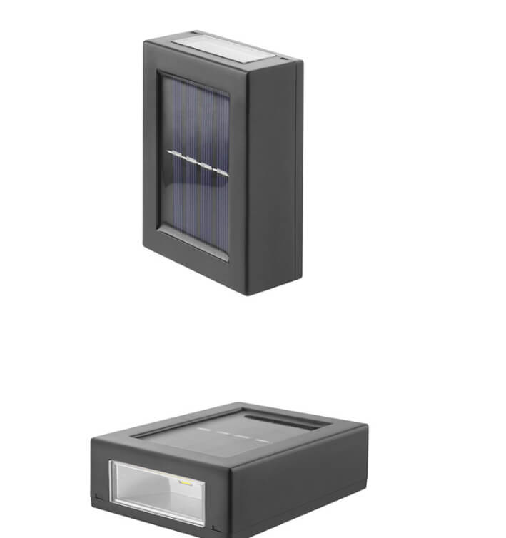 Melvane – Modern Square 2 Light LED Solar Wall Sconce Lamp