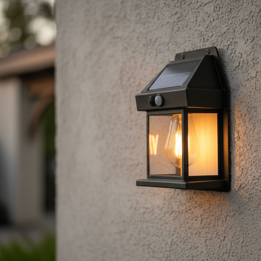 Molvane – Modern Square Solar LED Wall Lantern