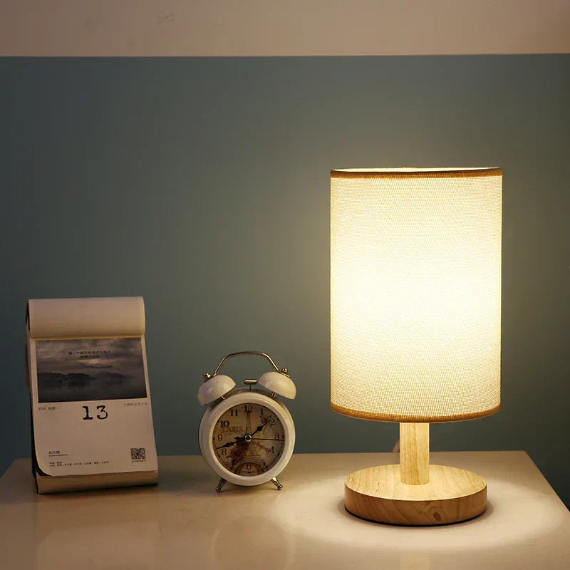 Aivaro - Organic Wood Linen Lamp Remote Control