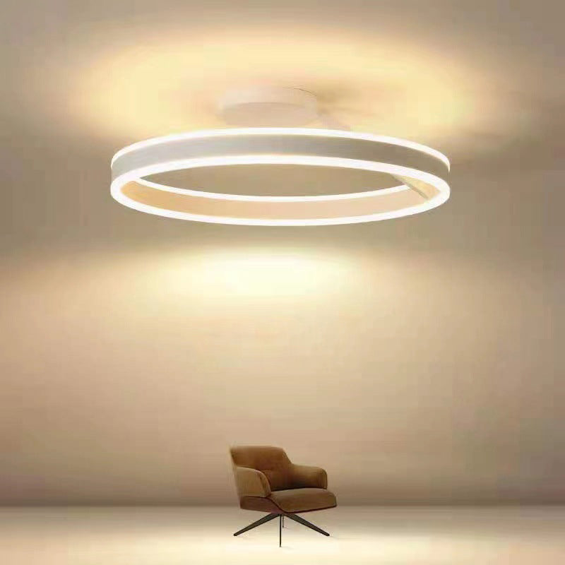 Arivonn - Modern Circle LED Flush Mount Ceiling Light Black White