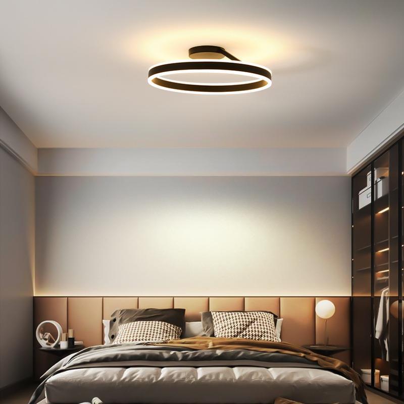 Arivonn - Modern Circle LED Flush Mount Ceiling Light Black White