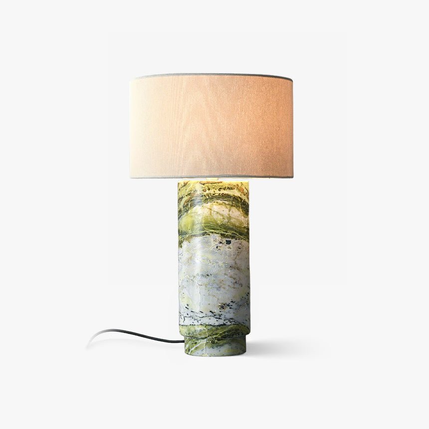 Gremora - Green Marble Table Lamp Inline Switch