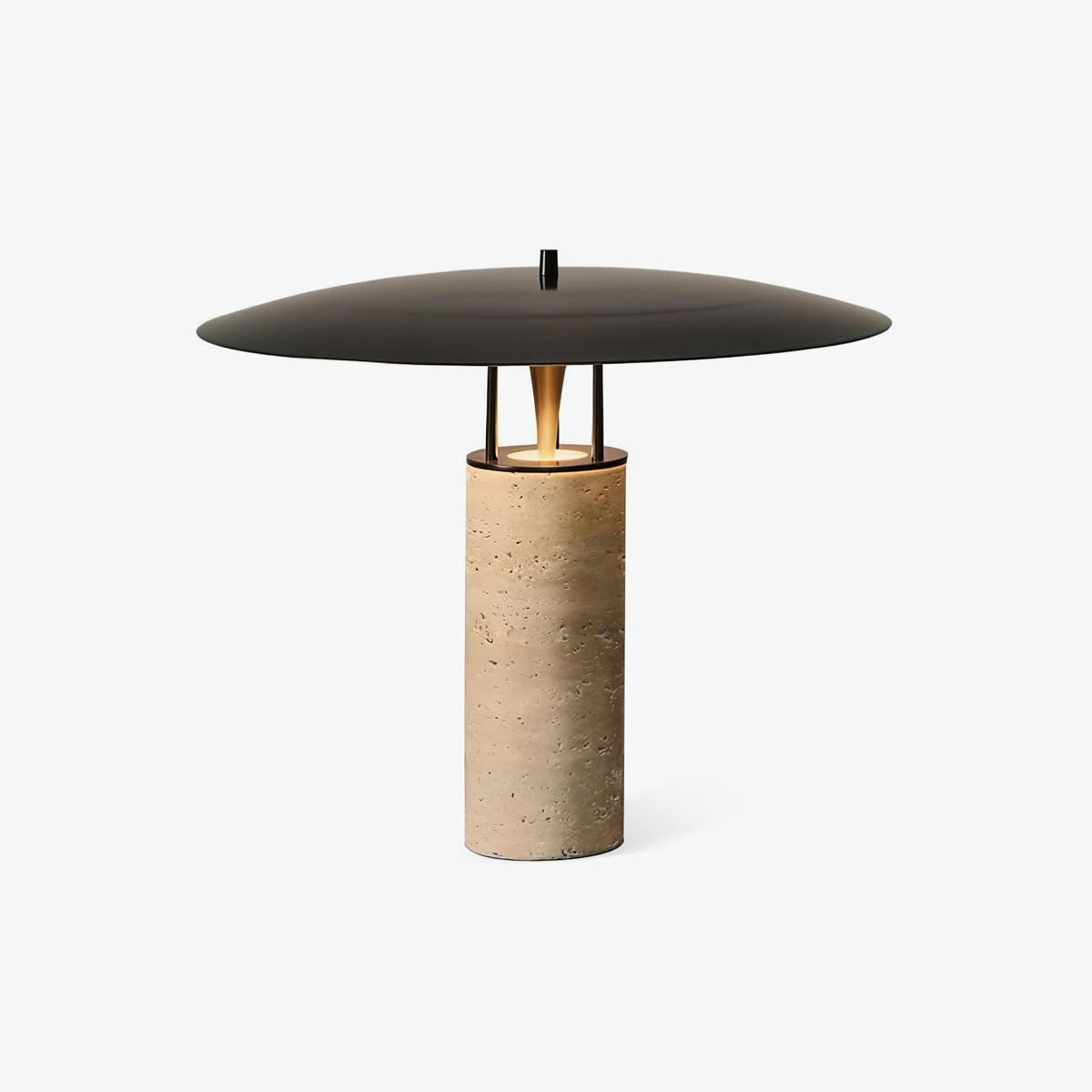 Elara – Modern Table Lamp with Black Shade and Metal Base