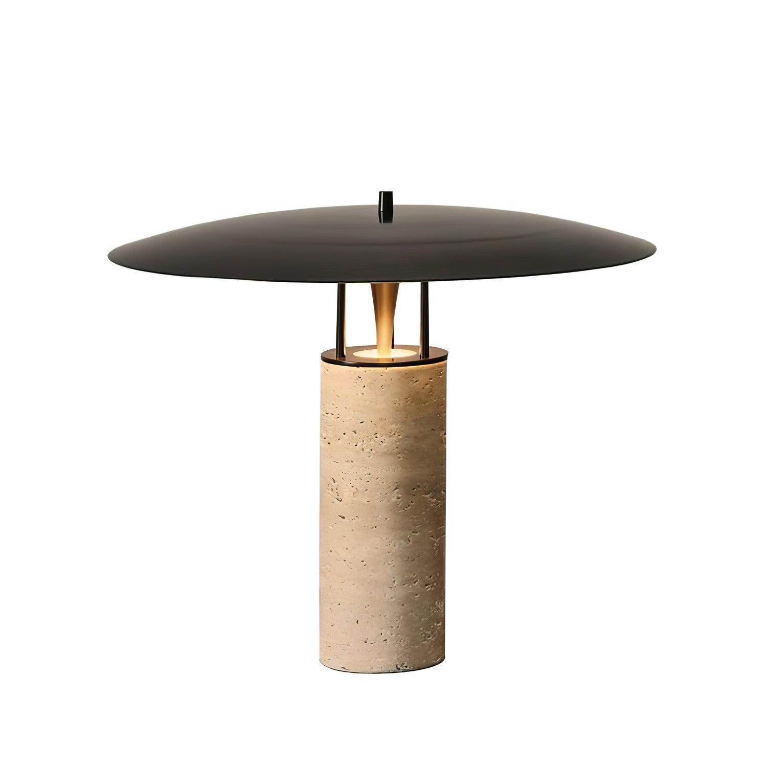 Elara – Modern Table Lamp with Black Shade and Metal Base