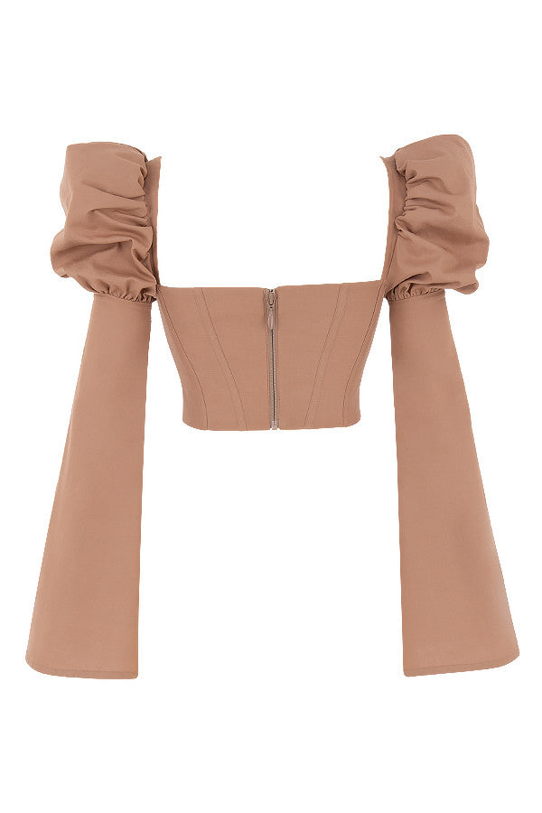 Helvienne - Mocha Corset Top