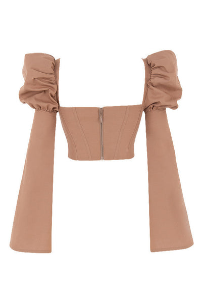 Helvienne - Mocha Corset Top