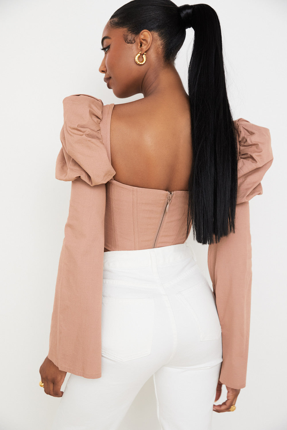 Helvienne - Mocha Corset Top