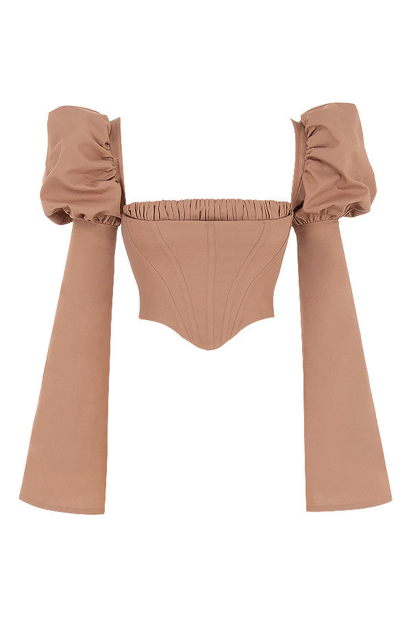 Helvienne - Mocha Corset Top