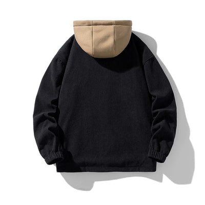 Corduroy herenjack met capuchon - Gevoerd
