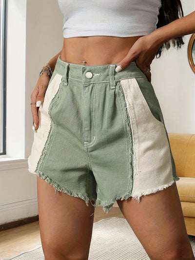 Nadia | Dames High-Waist Denim Shorts