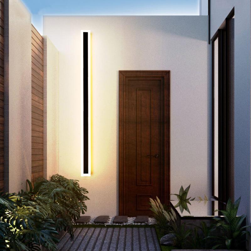 Ameran – Modern LED Outdoor Wall Light Black Metal For Garden Balcony