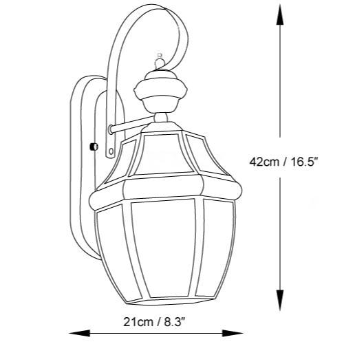 Ardelyn - Retro IP65 Waterproof Outdoor Lantern Wall Light