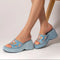 Sabina - Denim sandalen met dikke zolen