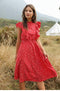 Nikki | Elegante Ruffle Midi-Jurk met Prints