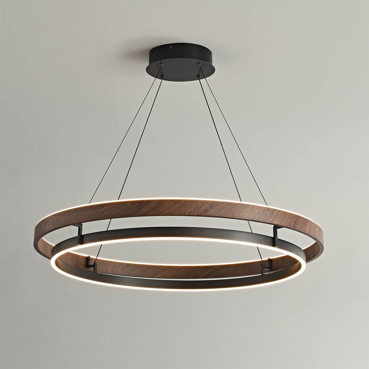 Nisora - Double Ring LED Glow Chandelier