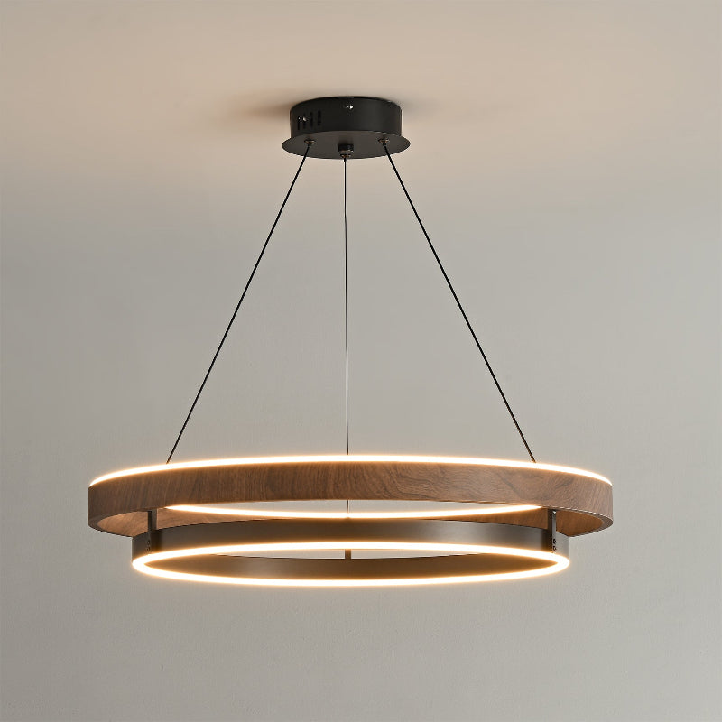 Nisora - Double Ring LED Glow Chandelier