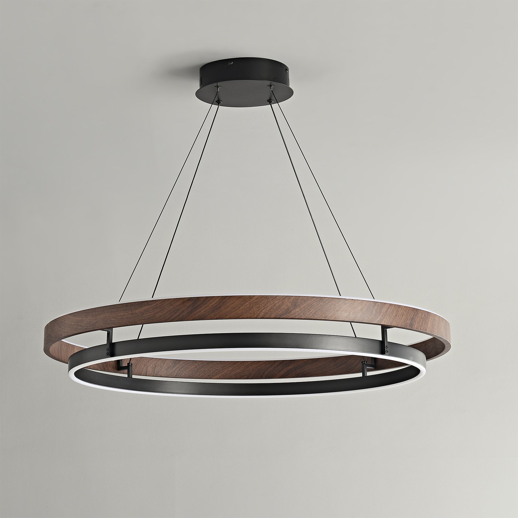 Nisora - Double Ring LED Glow Chandelier