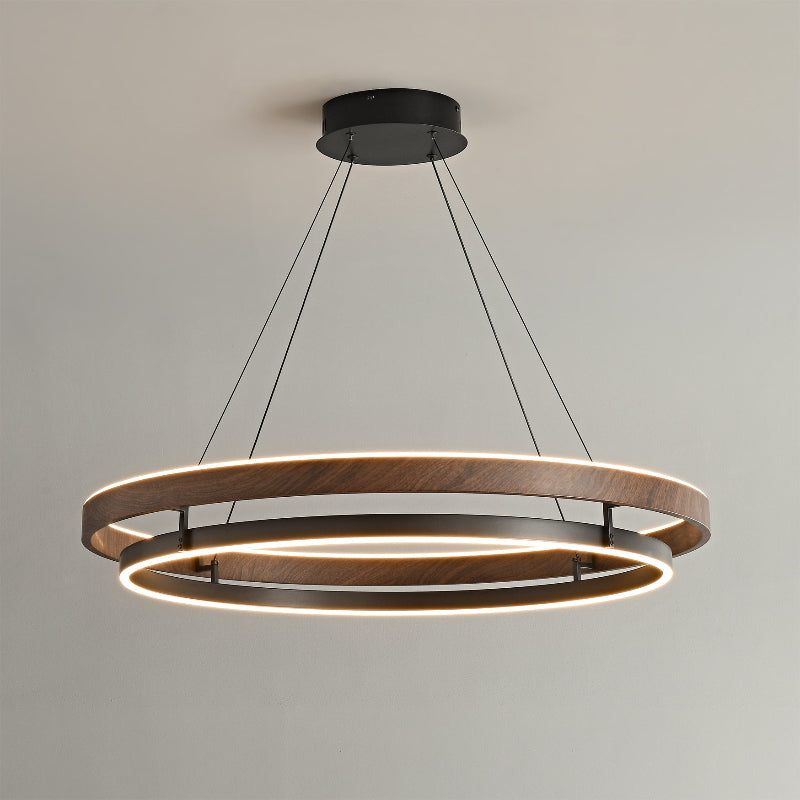 Nisora - Double Ring LED Glow Chandelier