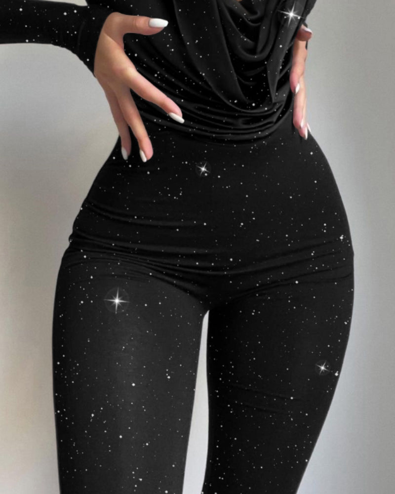 Noëlle - Glamoureuze Jumpsuit met Sterrenprint