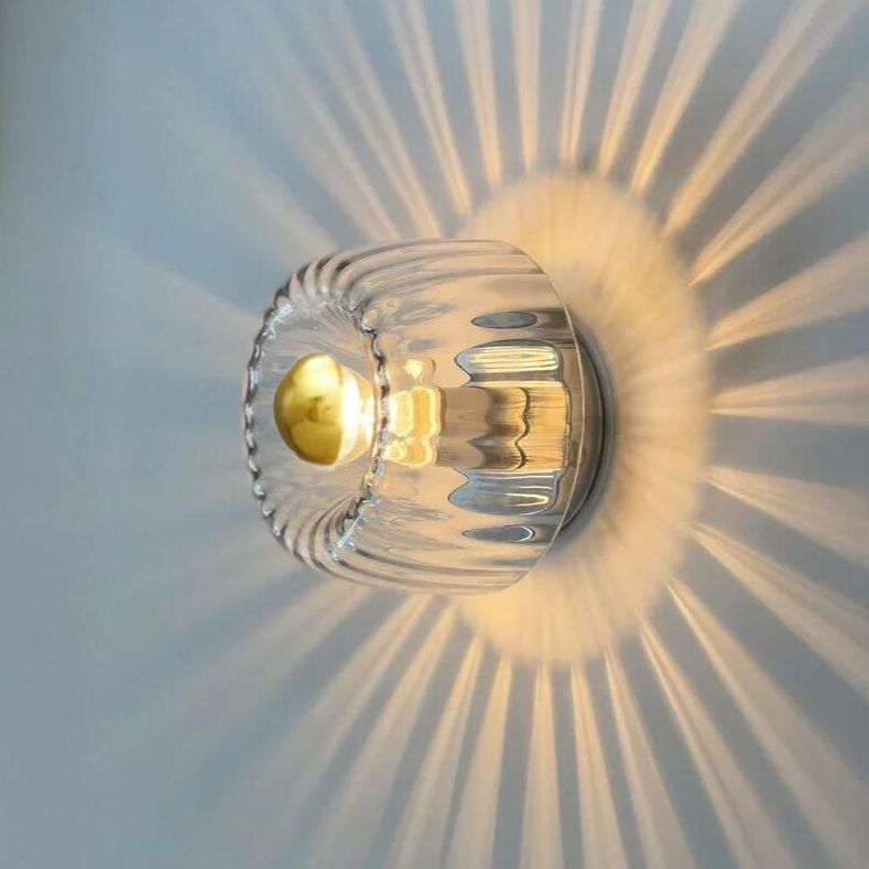 Beliora – Nordic Bauhaus Glass Round LED Wall Light
