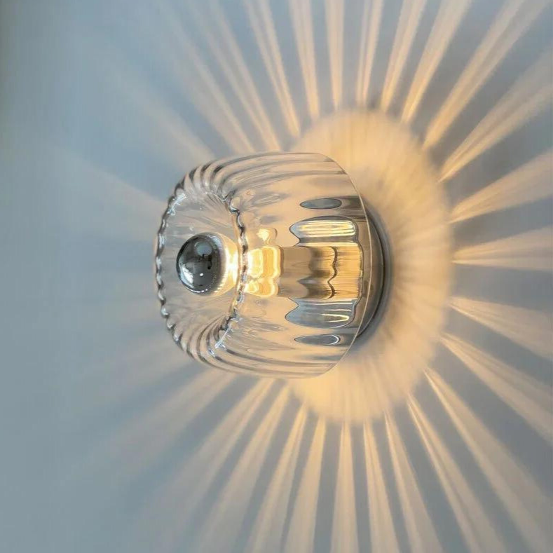 Beliora – Nordic Bauhaus Glass Round LED Wall Light