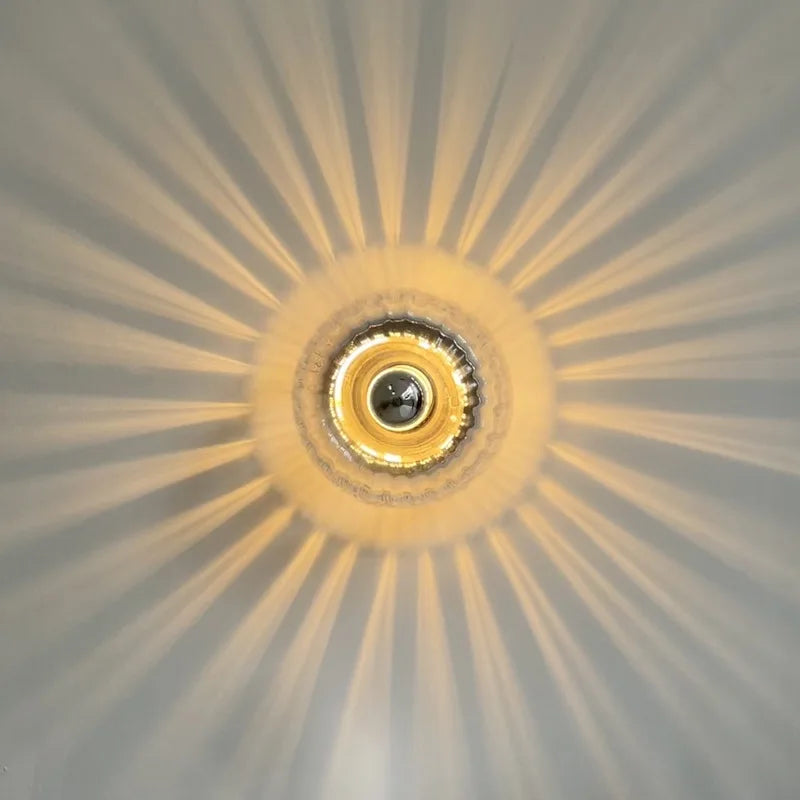 Beliora – Nordic Bauhaus Glass Round LED Wall Light