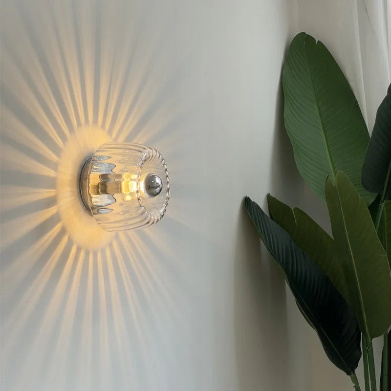 Beliora – Nordic Bauhaus Glass Round LED Wall Light