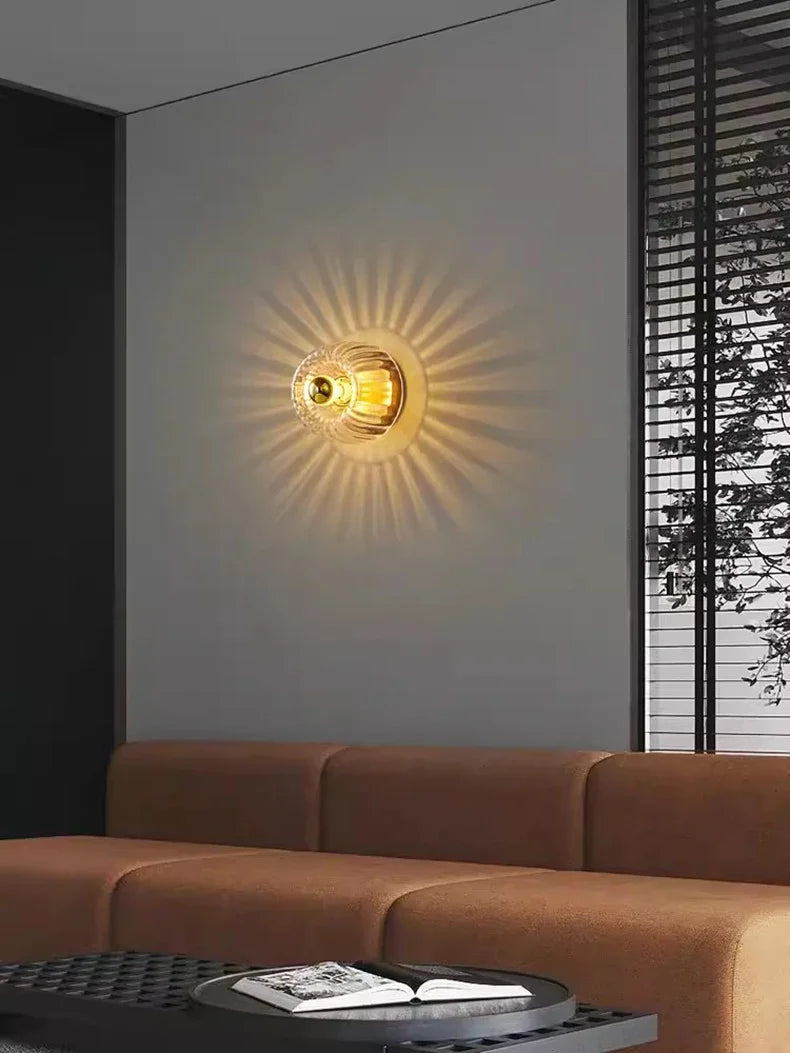 Beliora – Nordic Bauhaus Glass Round LED Wall Light
