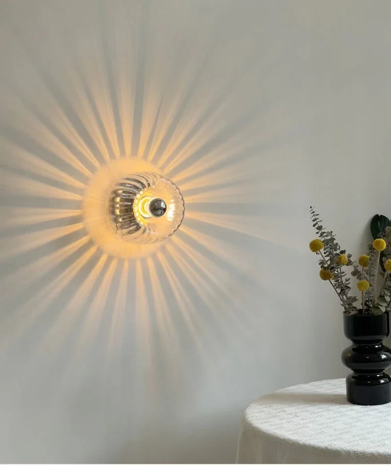 Beliora – Nordic Bauhaus Glass Round LED Wall Light