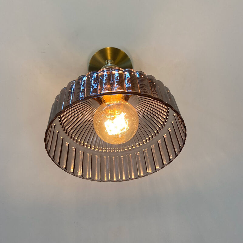 Velorn – Nordic Brass Glass Dome Wall Sconce Lamp 1 Light