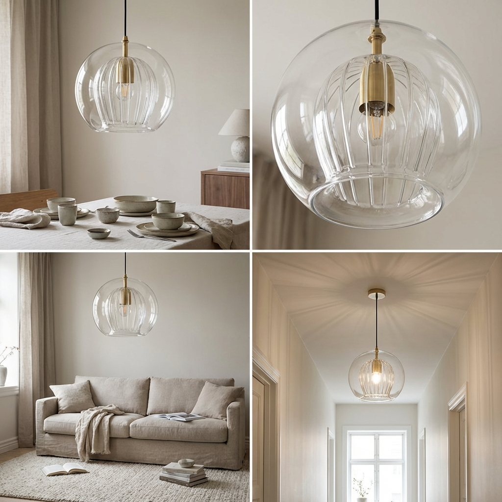 Liorna - Nordic Spherical Glass Pendant Light