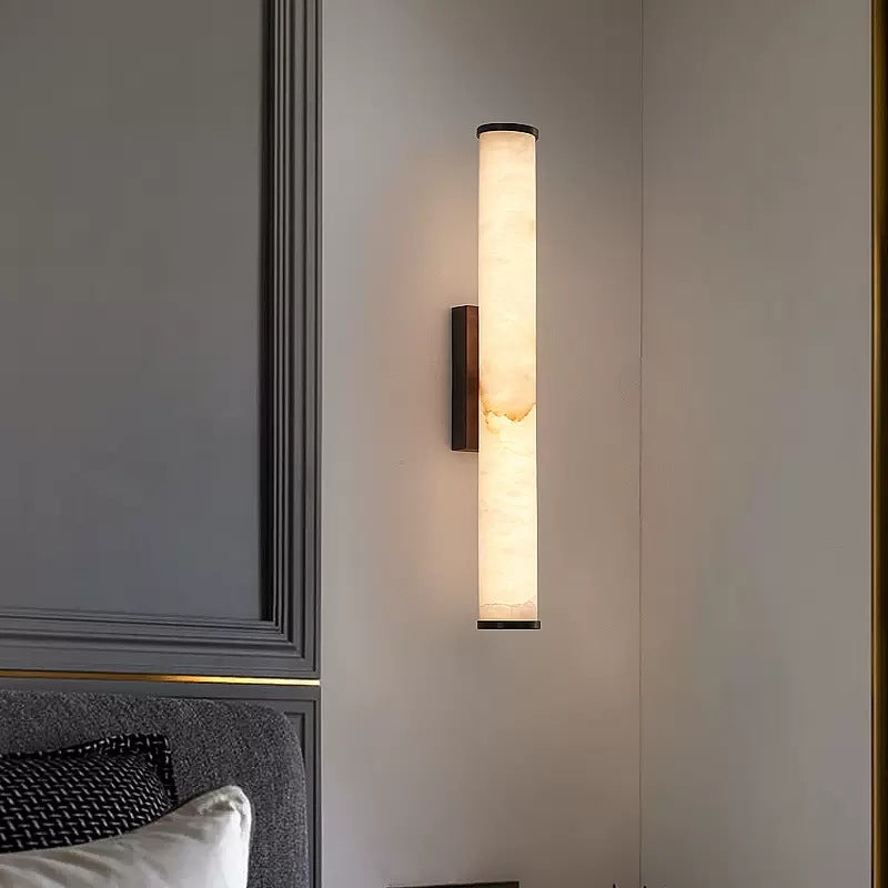 Velorien – Modern Minimalist Marble Copper LED Wall Sconce 1 Light