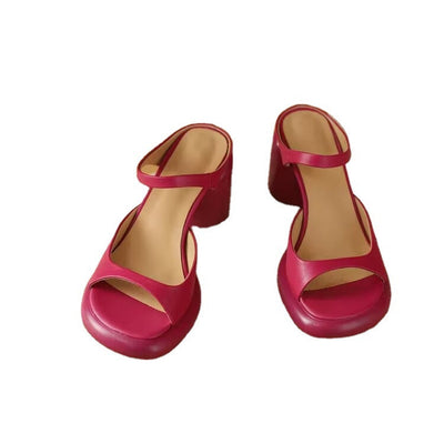 Diana - Women's Single Strap Heels, Summer Style