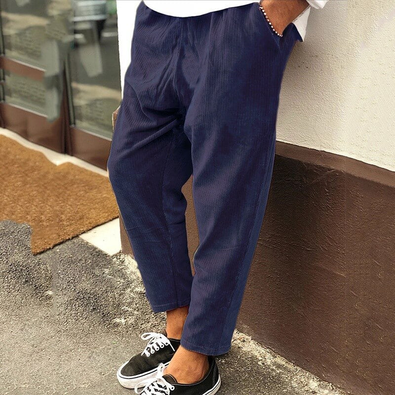 Casual, losse corduroy broek voor heren - West