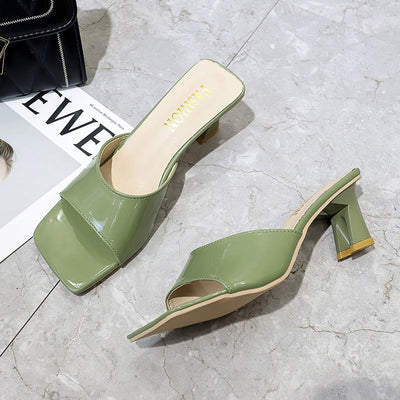 Hela - Summer slippers with square toe