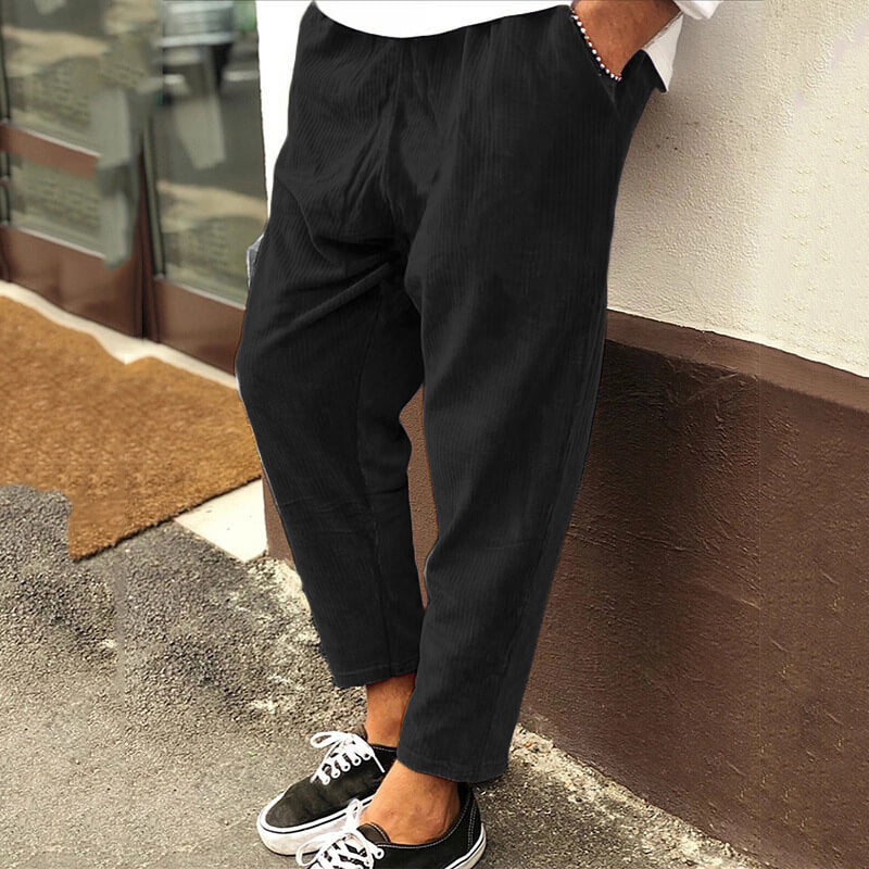 Casual, losse corduroy broek voor heren - West