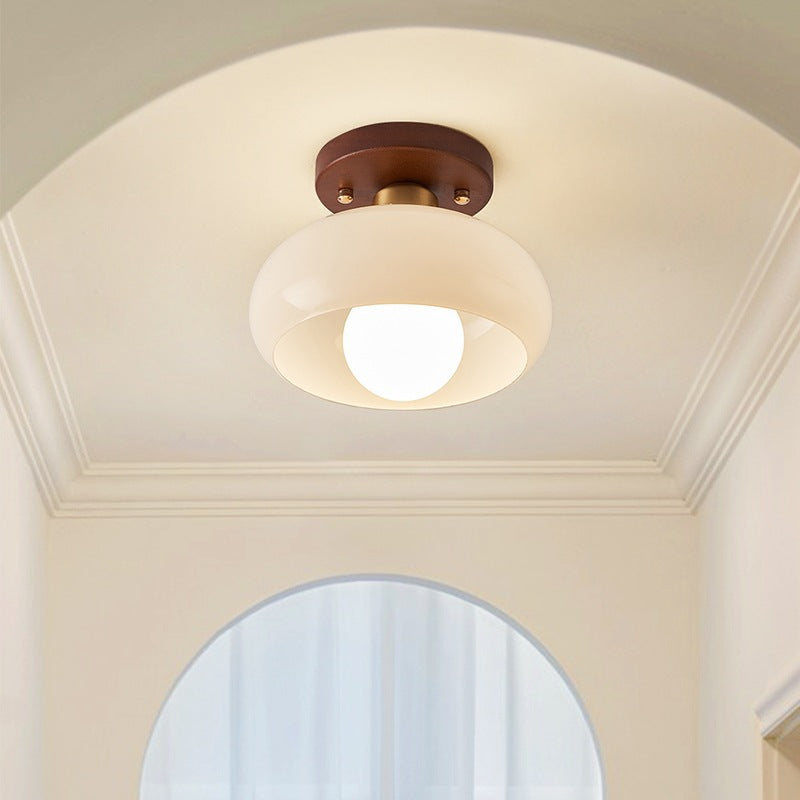 Arvayne – Cream Glass Bauhaus Ceiling Light