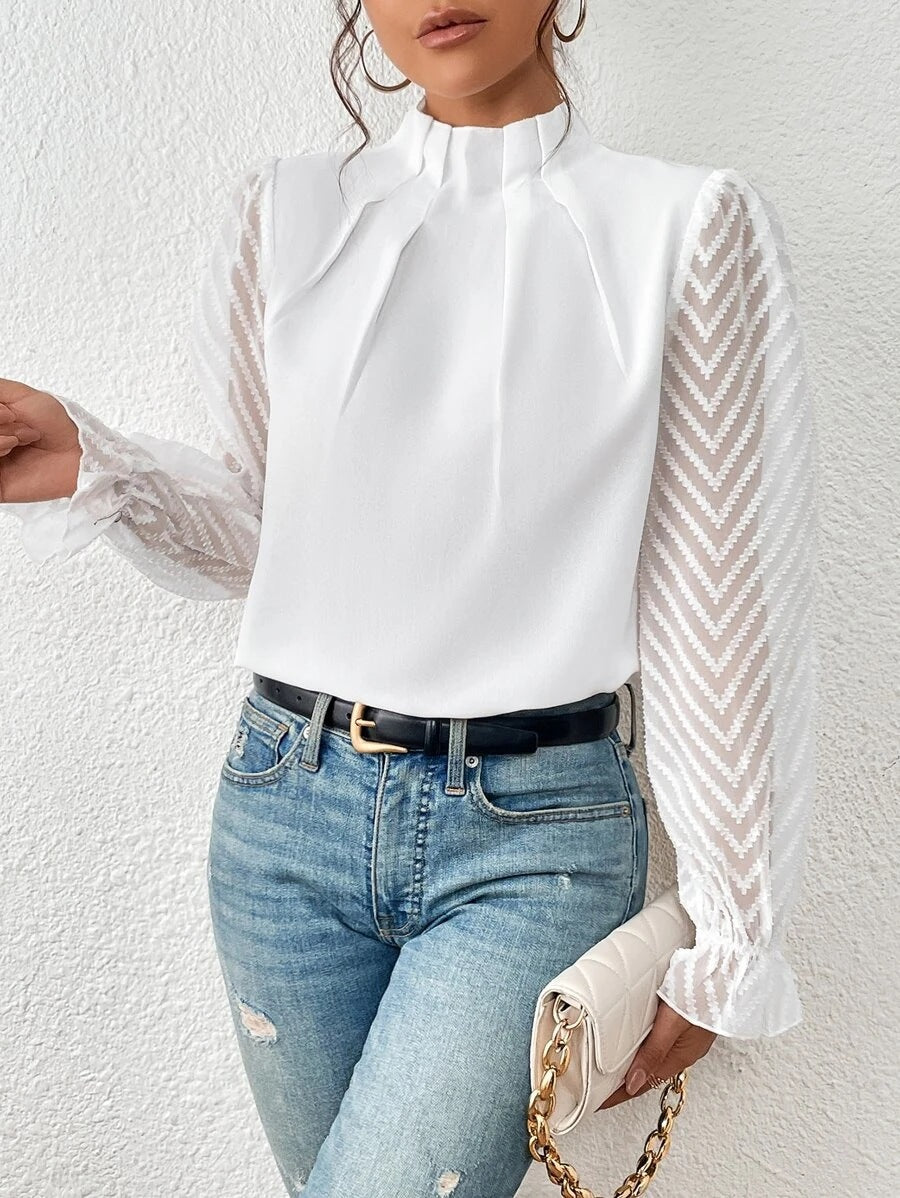 Malou - Elegante Mouwen Blouse voor Vrouwen