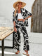 Giada - Button-down shirt and trousers, loose-fitting and printed