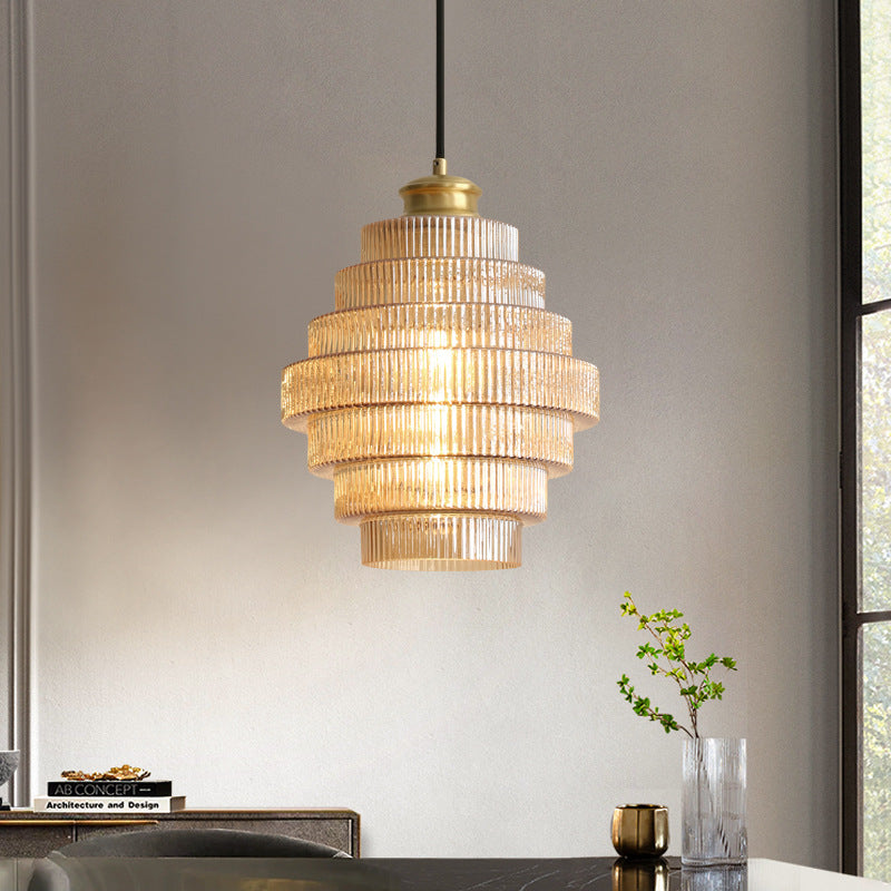 Vindan - Vintage Tiered Glass Hanging Lamp