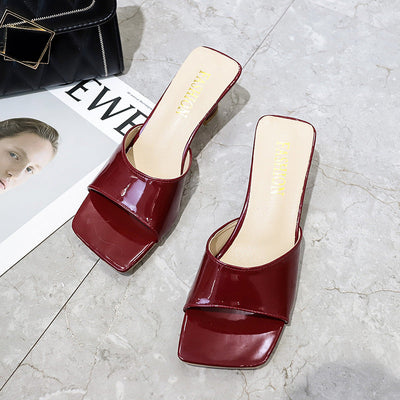 Hela - Summer slippers with square toe