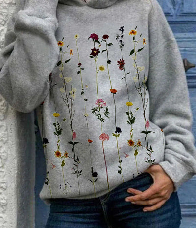 Gebloemde hoodie voor dames