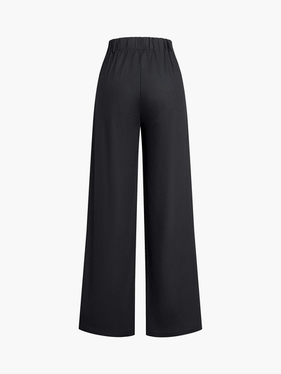 Tweedelige dames set – Mouwloze cropped top en wijde pantalon