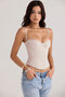 Helisanne - Oyster-colored Corset with Underwire Design