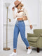 Olivia | Casual Denim Broek voor Vrouwen met Elastische Tailleband