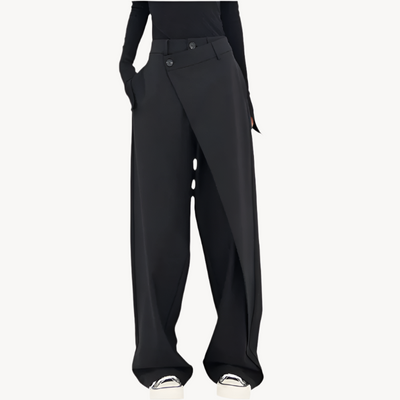 Flattering Asymmetrical Waist Women's Trousers