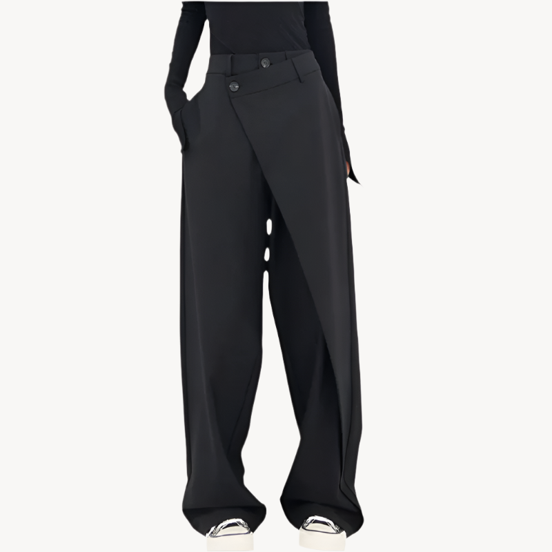Flattering Asymmetrical Waist Women's Trousers